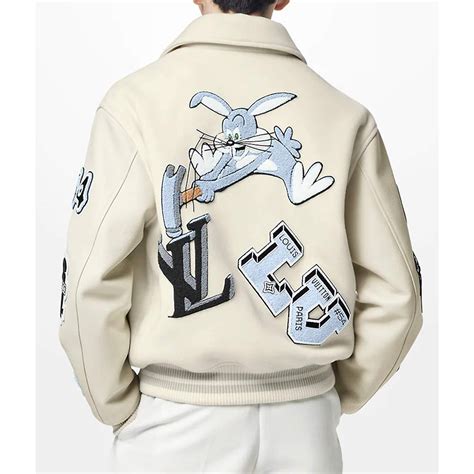 louis vuitton bugs bunny varsity jacket|Louis Vuitton cream bunny varsity.